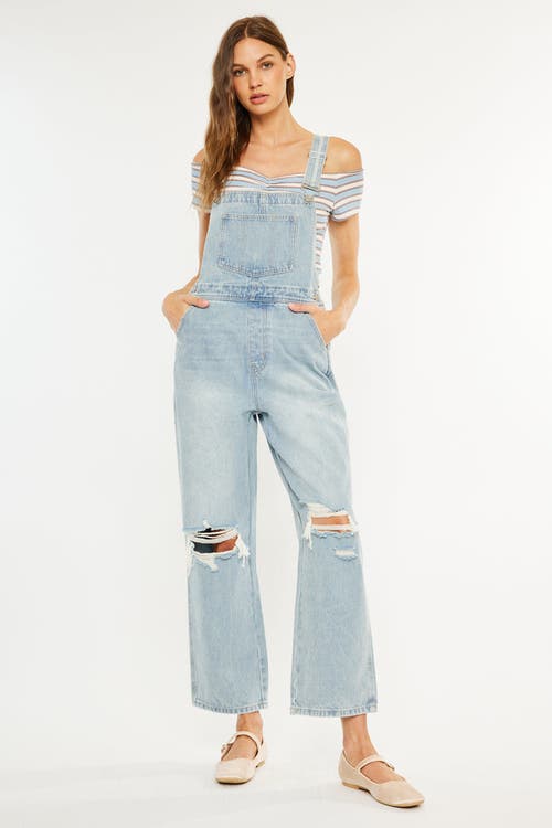 Kancan Becky 90s Denim Overalls In Brown