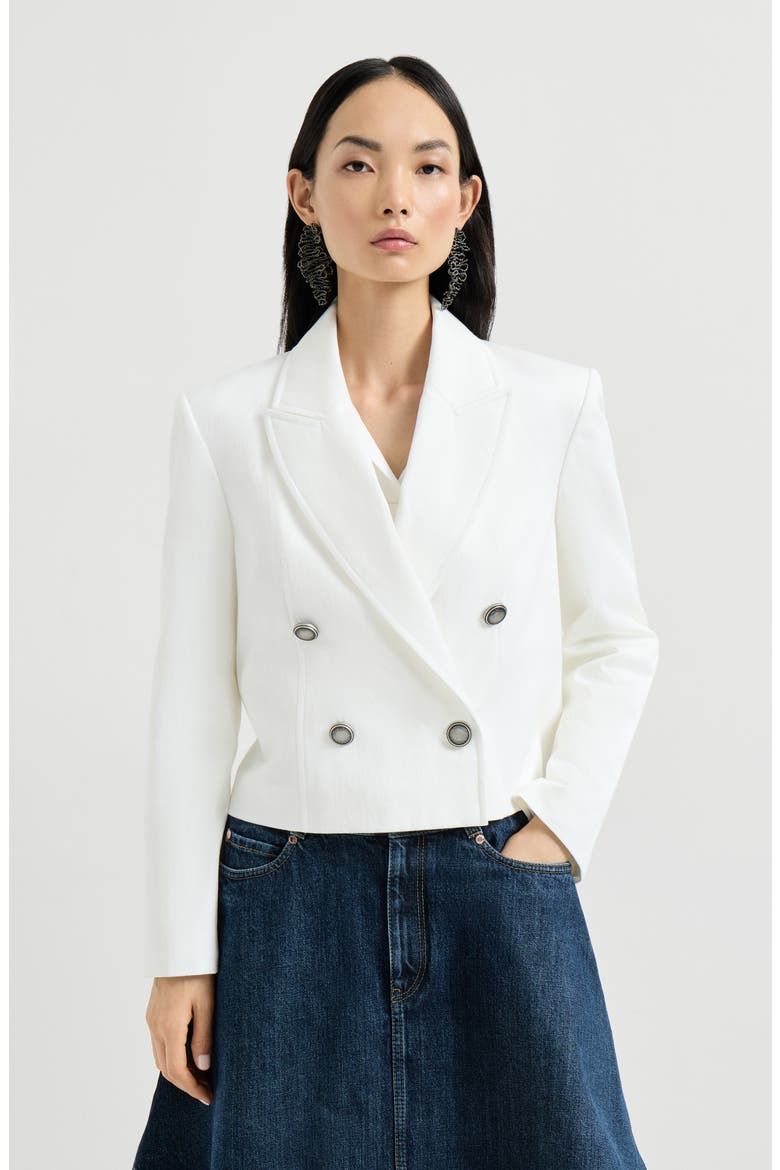 Blazer with monili, Main, color, White