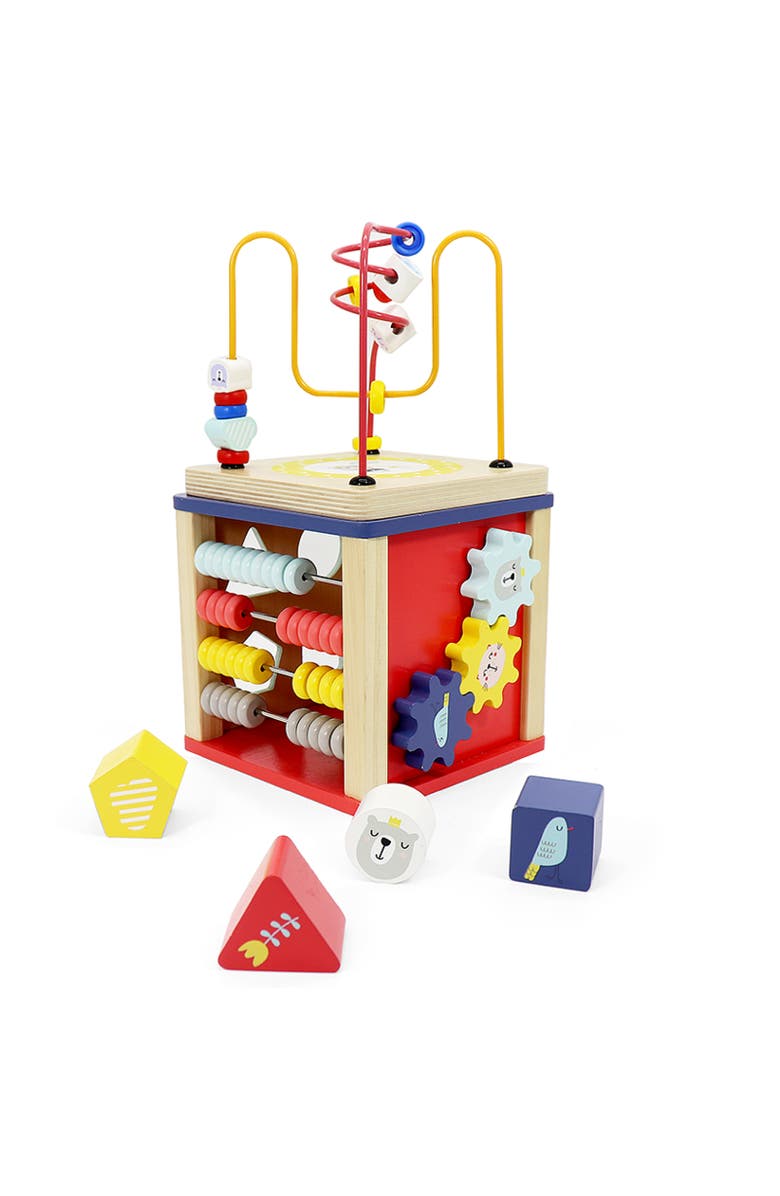 Leo & Friends Wooden Activity Toy for 1, 2 Year-Old-Girls, Main, color, Red