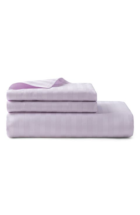 Sateen Stripe 3-Piece Duvet Set