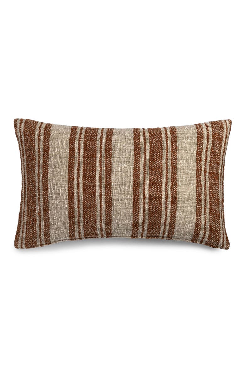 Desert Rust Stripe Accent Pillow, Main, color, DESERT RUST