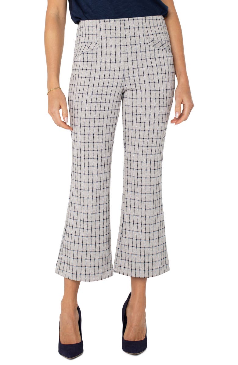 Liverpool Los Angeles Stella Grid Pull-On Kick Flare Knit Pants, Main, color, 