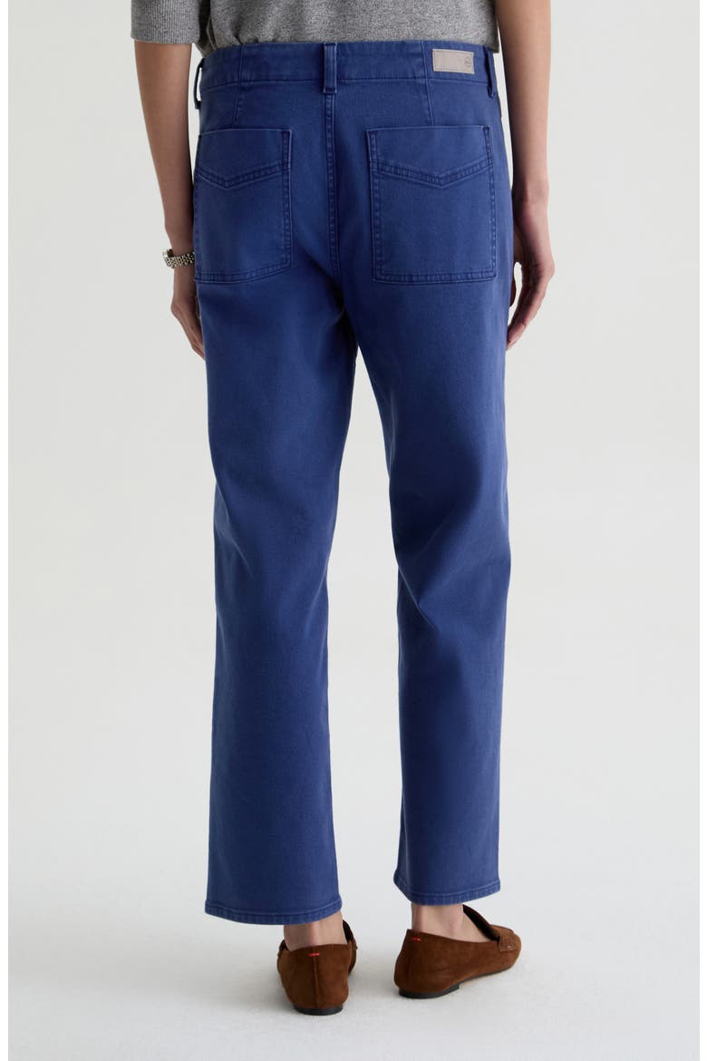 Analeigh High Waist Ankle Straight Leg Twill Pants, Alternate, color, SULFUR PACIFIC NAVY