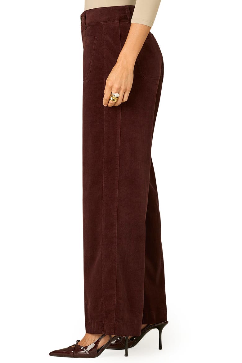Emma Wide Leg Corduroy Pants, Alternate, color, OXBLOOD