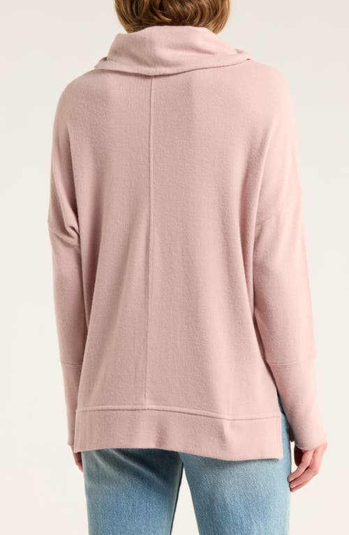Caslon ® Cowl Neck Long Sleeve Tunic Top In Pink