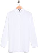 Eileen Fisher Classic Collar Organic Linen Button-Up Shirt