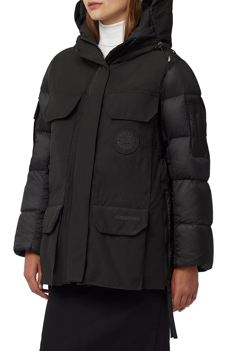 Canada Goose Paradigm Expedition Black Label Mixed Media Water Repellent 750 Fill Power Down Parka, Alternate, color, 