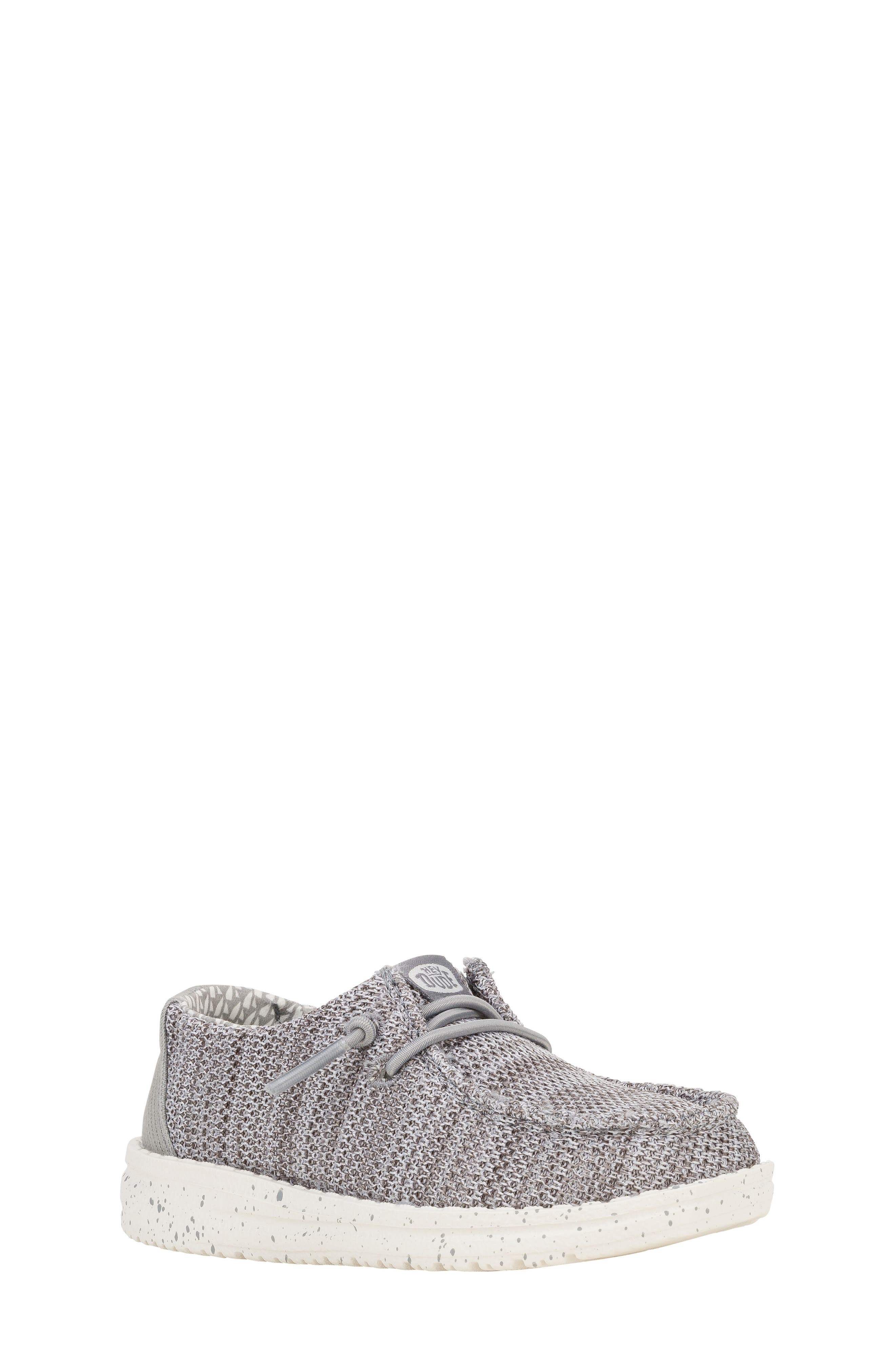 Hey Dude Kids' Wally Stretch Sox Slip-On, Main, color, Grey