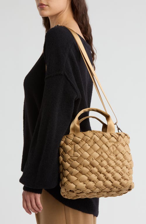 Bcbg Small Woven Neoprene Tote In Tan