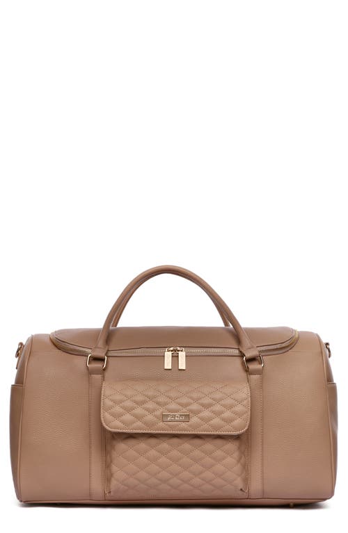 Luli Bebé Monaco Faux Leather Travel Bag in Latte Brown  product