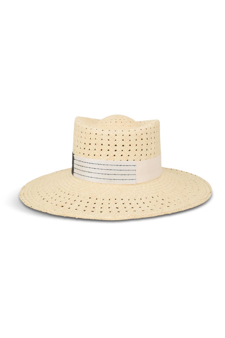 Merle Open Weave Straw Sun Hat, Alternate, color, NATURAL