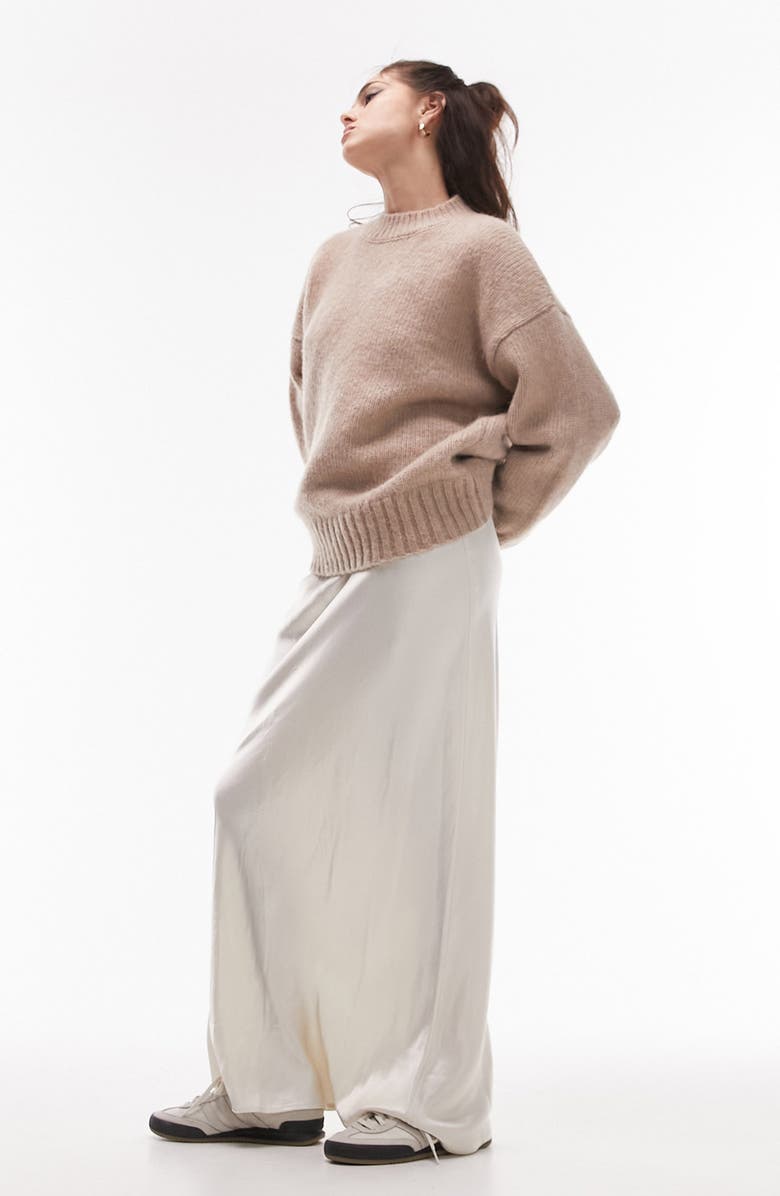 Topshop Fluffy Crewneck Sweater, Alternate, color,