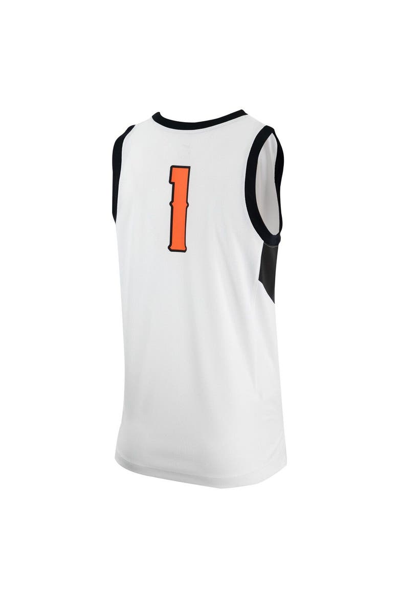 Men's Nike White Oklahoma State Cowboys Retro Replica Basketball Jersey, Alternate, color, White