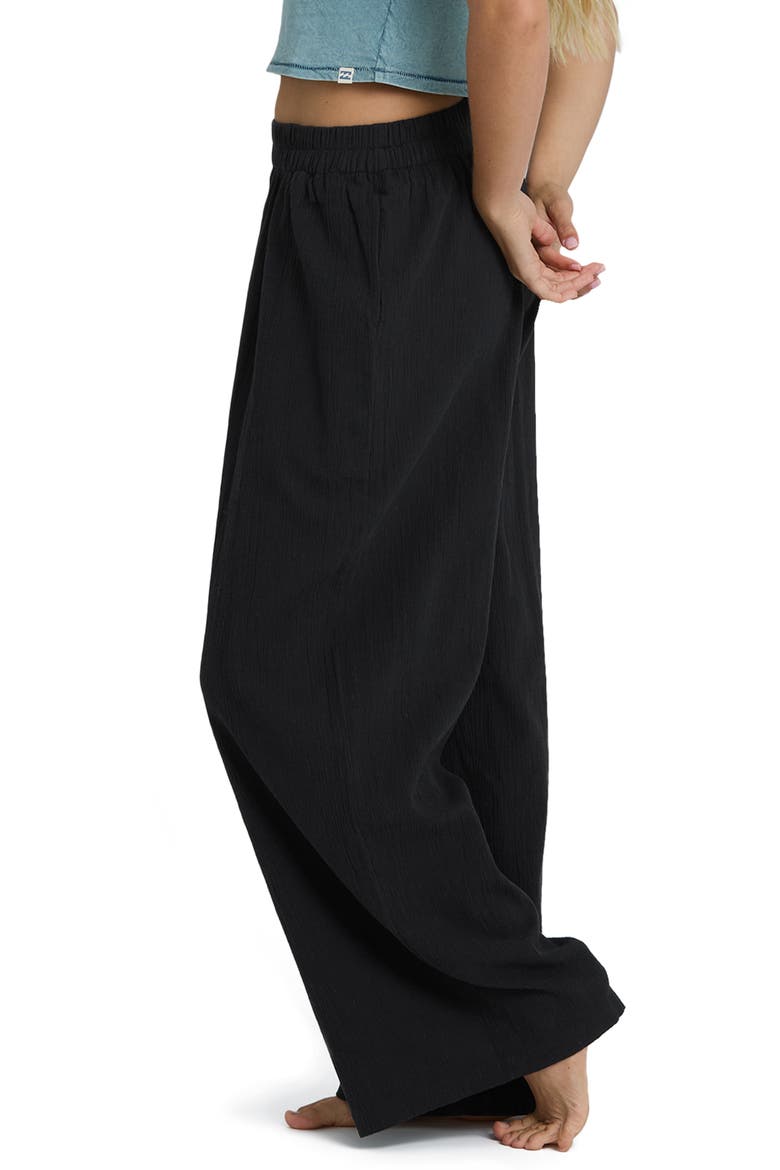 Follow Me Wide Leg Cotton Cover-Up Pants, Alternate, color, BLACK SANDS