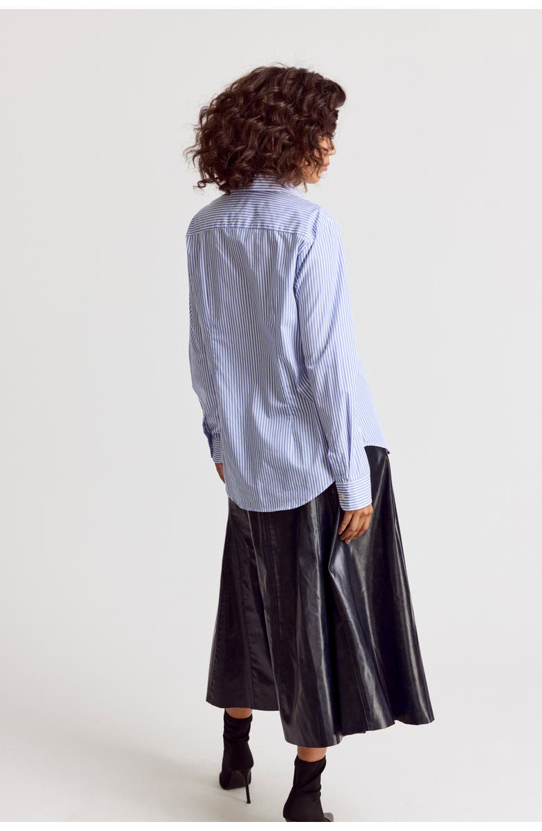 The Shirt by Rochelle Behrens The Icon Shirt in Stripe, Alternate, color, Blue/White Stripe