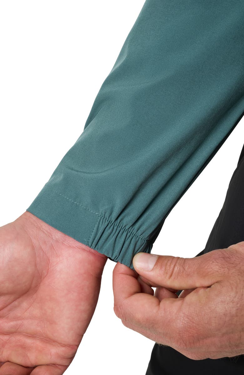 TravisMathew Meridian Quarter Zip Tech Hoodie, Alternate, color, Silver Pine