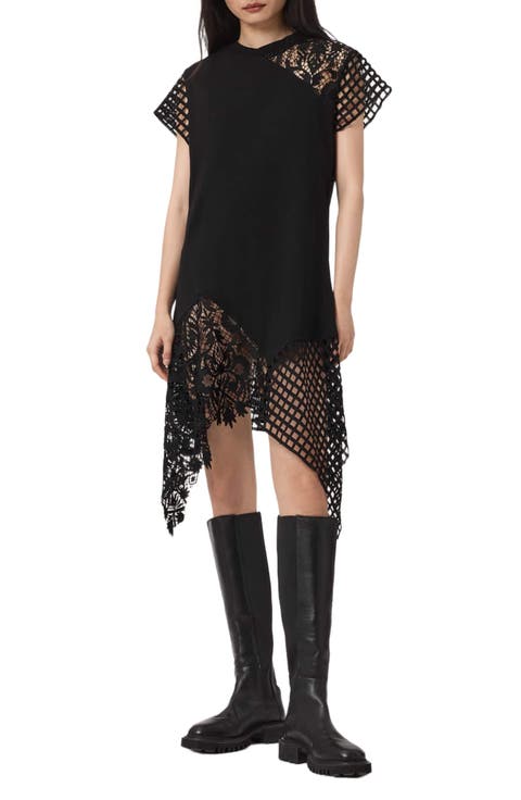 Zala Asymmetric Crochet Dress