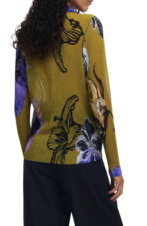 Desigual Plissé Button-up Shirt In Green