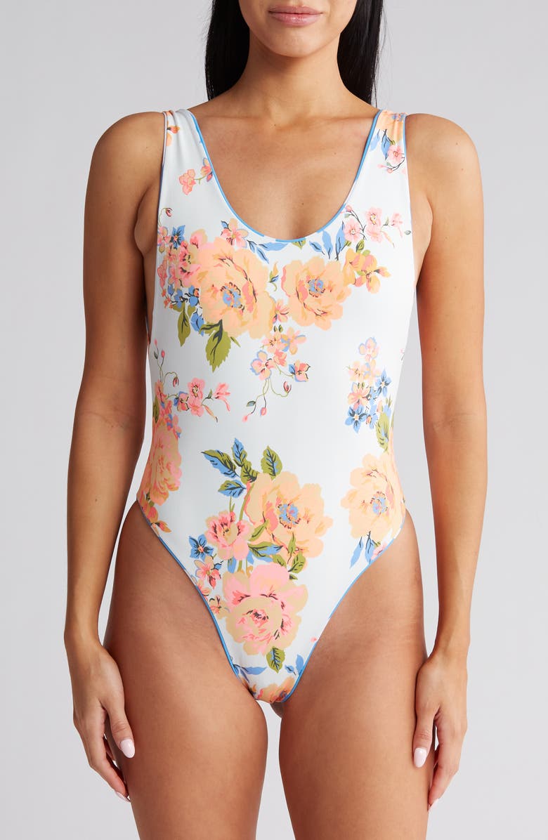 Maaji Sail Stripe Claire One-Piece Swimsuit, Alternate, color, 