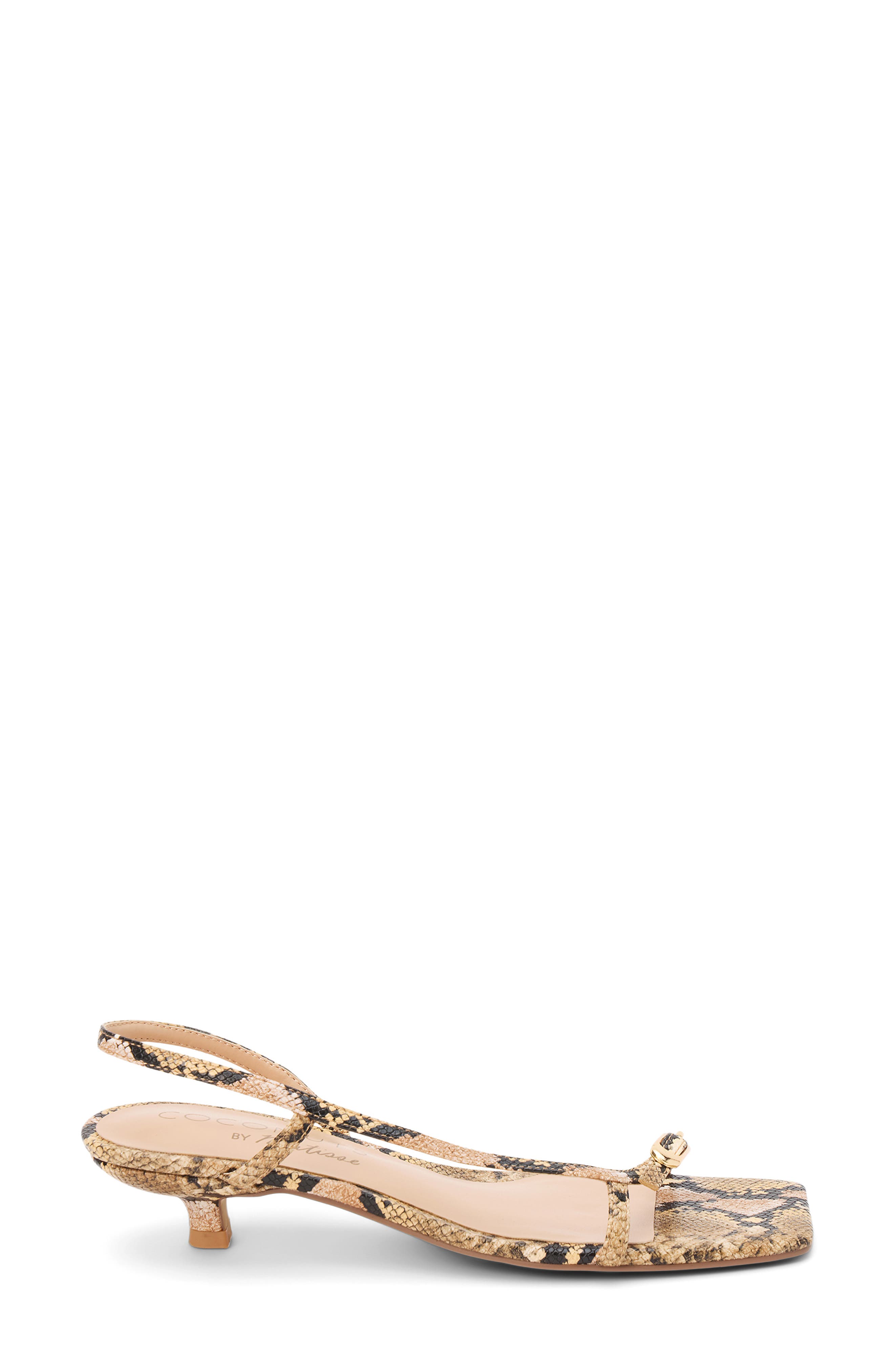 Fernando Slingback Sandal, Alternate, color, TAN MULTI SNAKE EMBOSSED