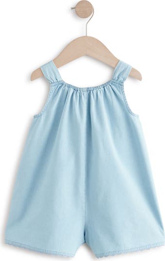 Kids' Embroidered Denim Jumpsuit