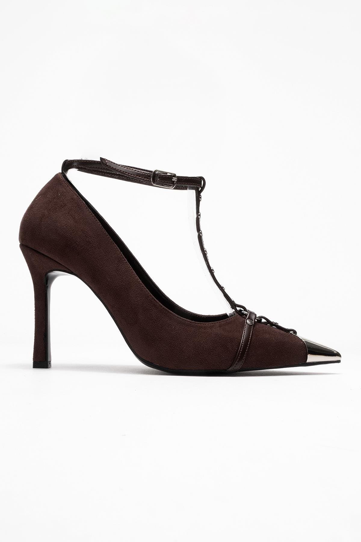 Prologue Shoes Juliana Pointed Toe Pump, Alternate, color, Brown Suede