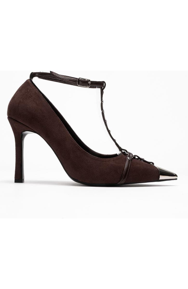 Prologue Shoes Juliana Pointed Toe Pump, Alternate, color, Brown Suede