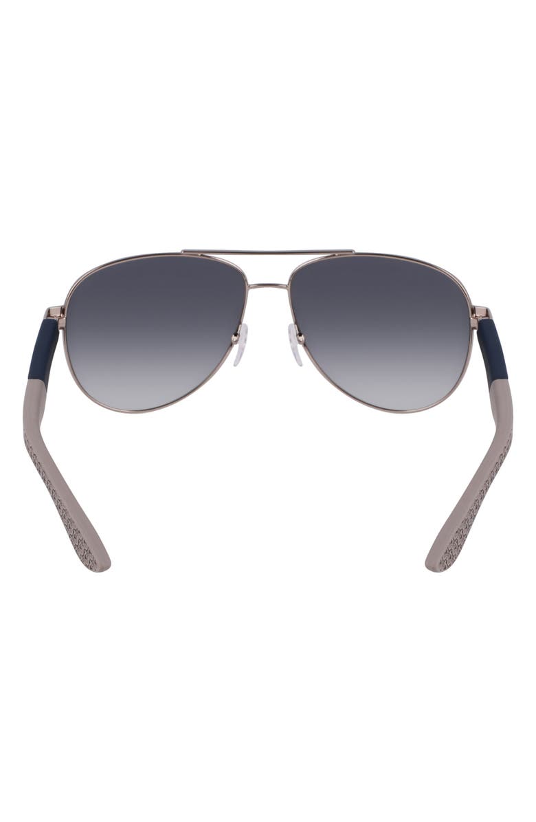 FERRAGAMO 62mm Gradient Aviator Sunglasses, Alternate, color, Shiny Light Rutherium