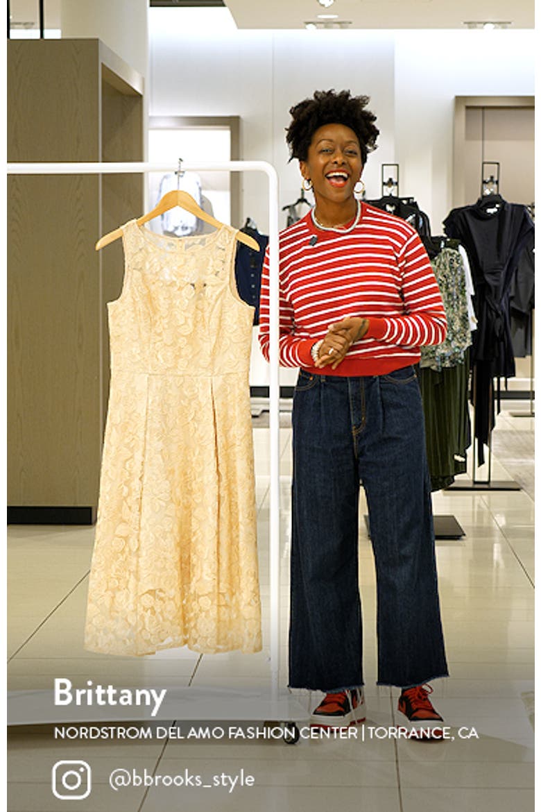 Floral Embroidered Fit & Flare Midi Dress video