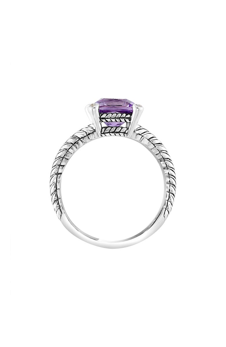 EFFY Sterling Silver Amethyst Double Braid Ring, Alternate, color, Purple