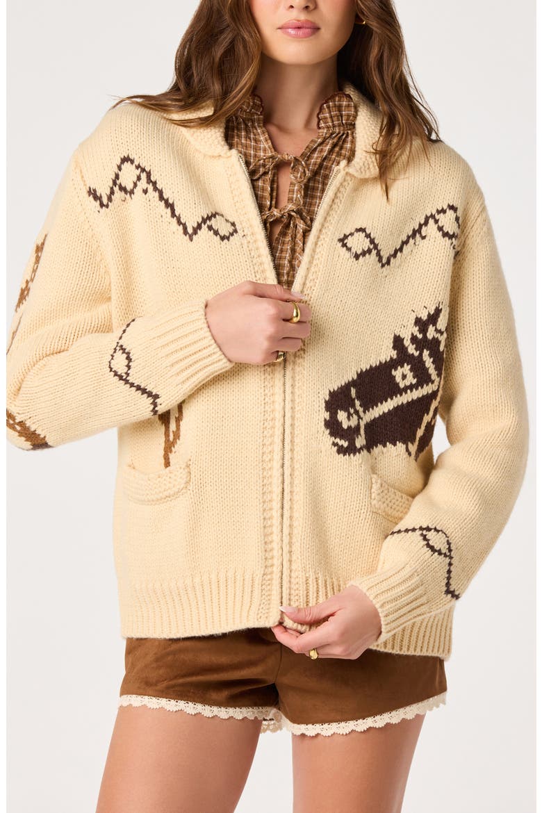 Ivy Zip Cardigan, Alternate, color, VINTAGE CREAM