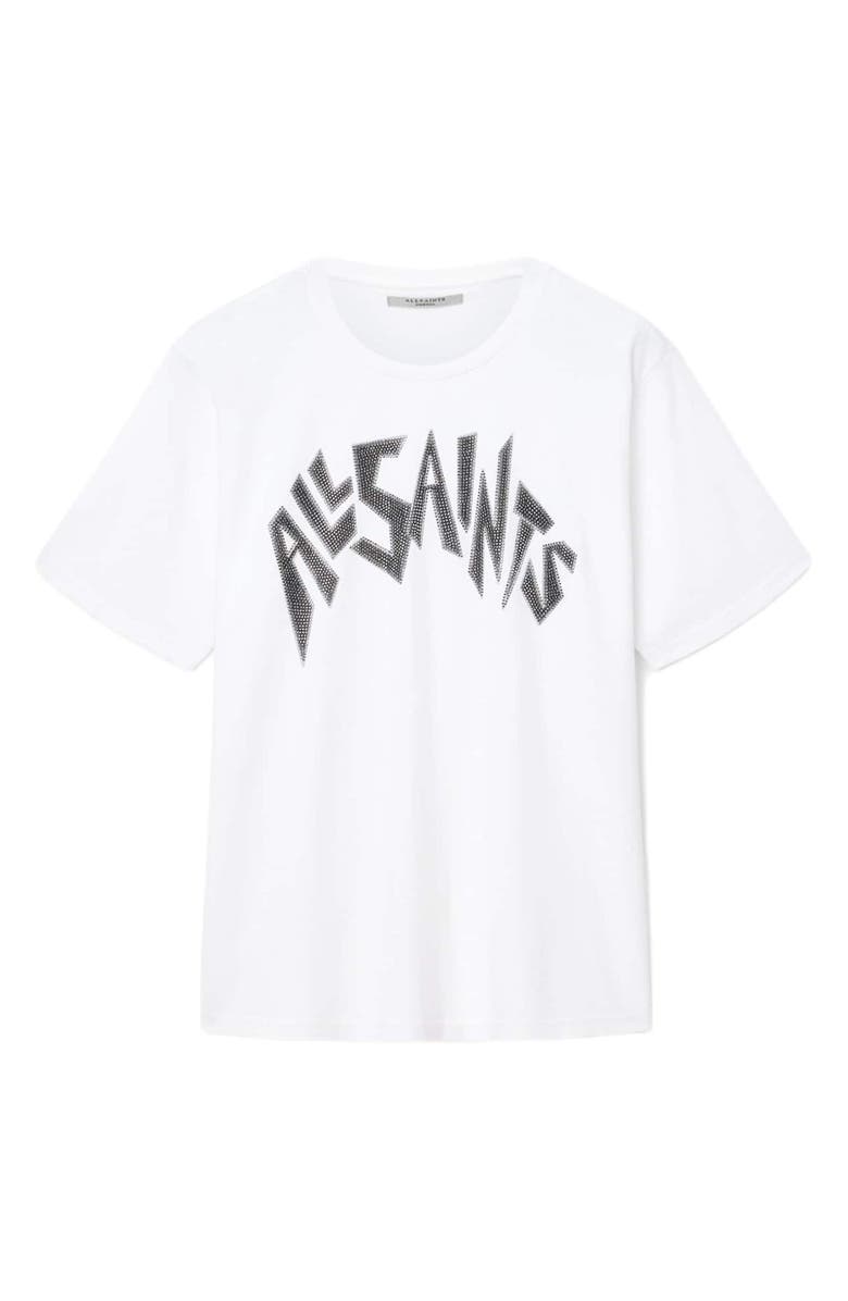 AllSaints Zinc Boyfriend T-Shirt, Alternate, color, Optic White