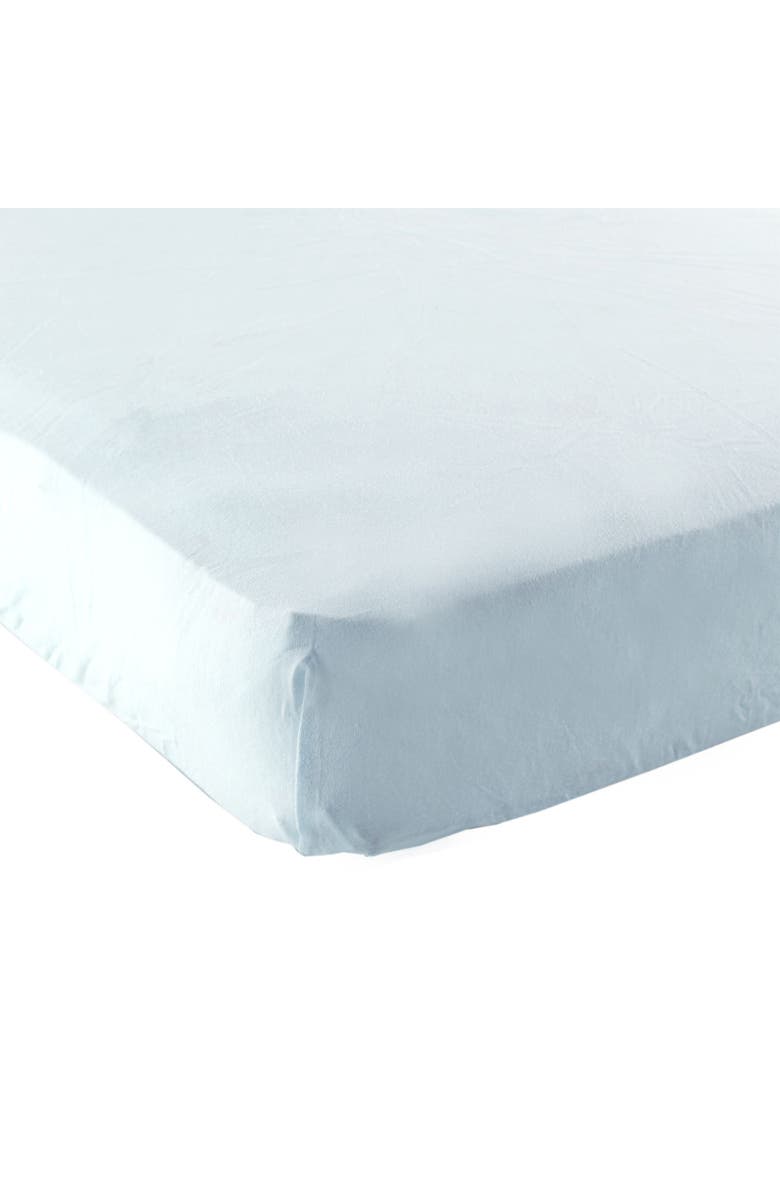 Luvable Friends Fitted Playard Sheet, Main, color, Baby Blue