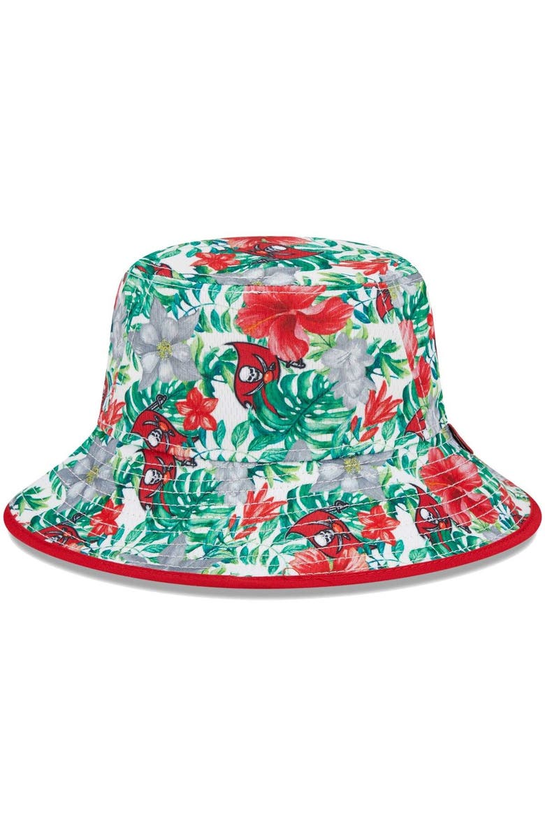 New Era Men's New Era  White Tampa Bay Buccaneers Botanical Bucket Hat, Alternate, color, 