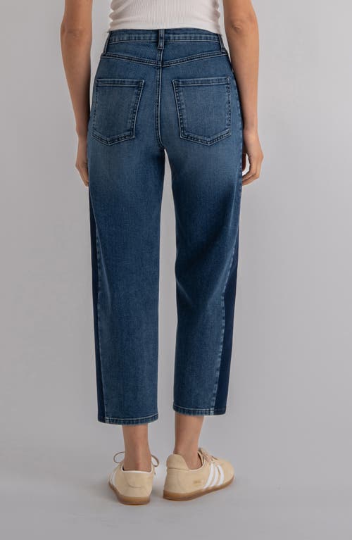 Kut From The Kloth Ashton High Waist Crop Barrel Jeans In Blue