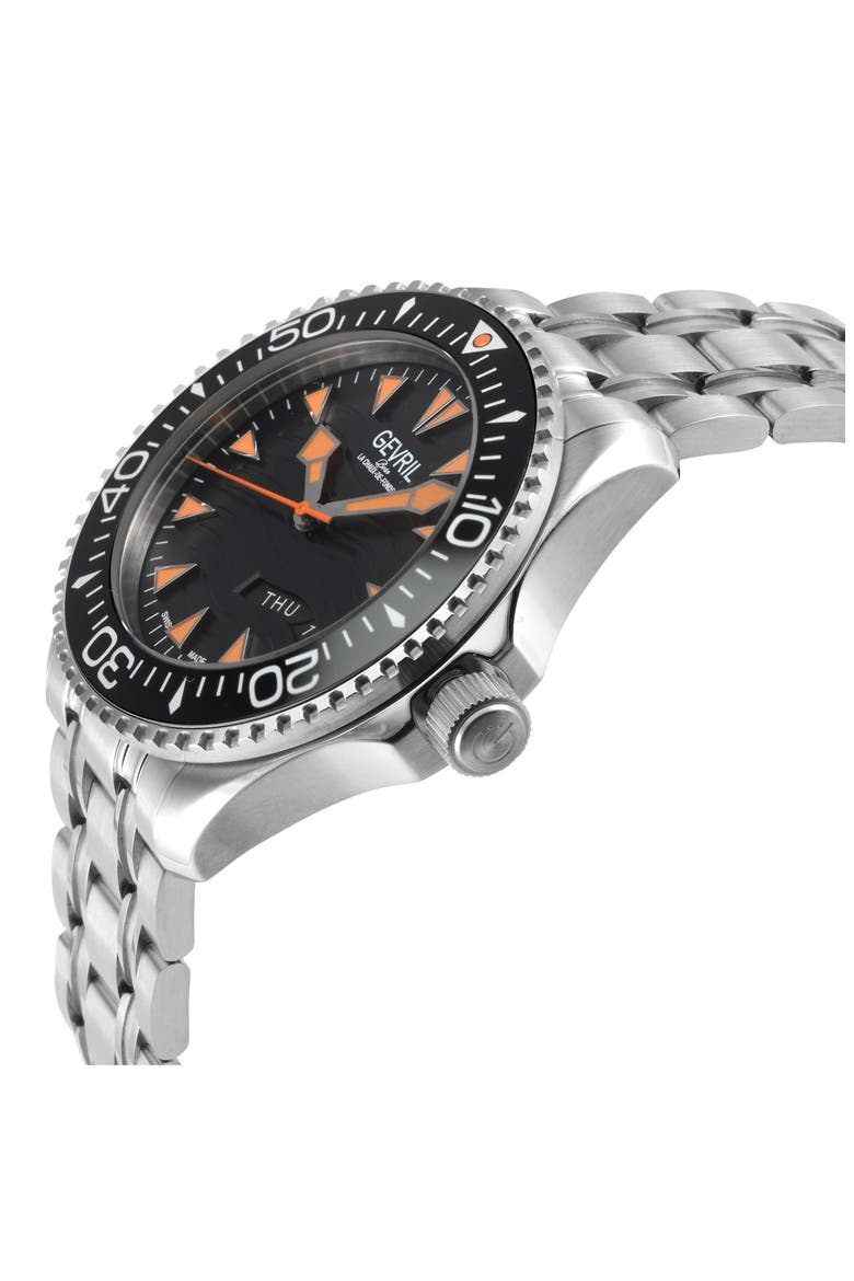 Hudson Yards Automatic Bracelet Watch, 43mm, Alternate, color, SILVER
