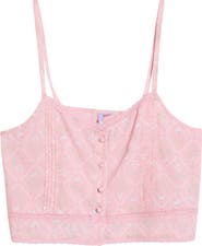 Florence by Mills Front Button Crop Tank
