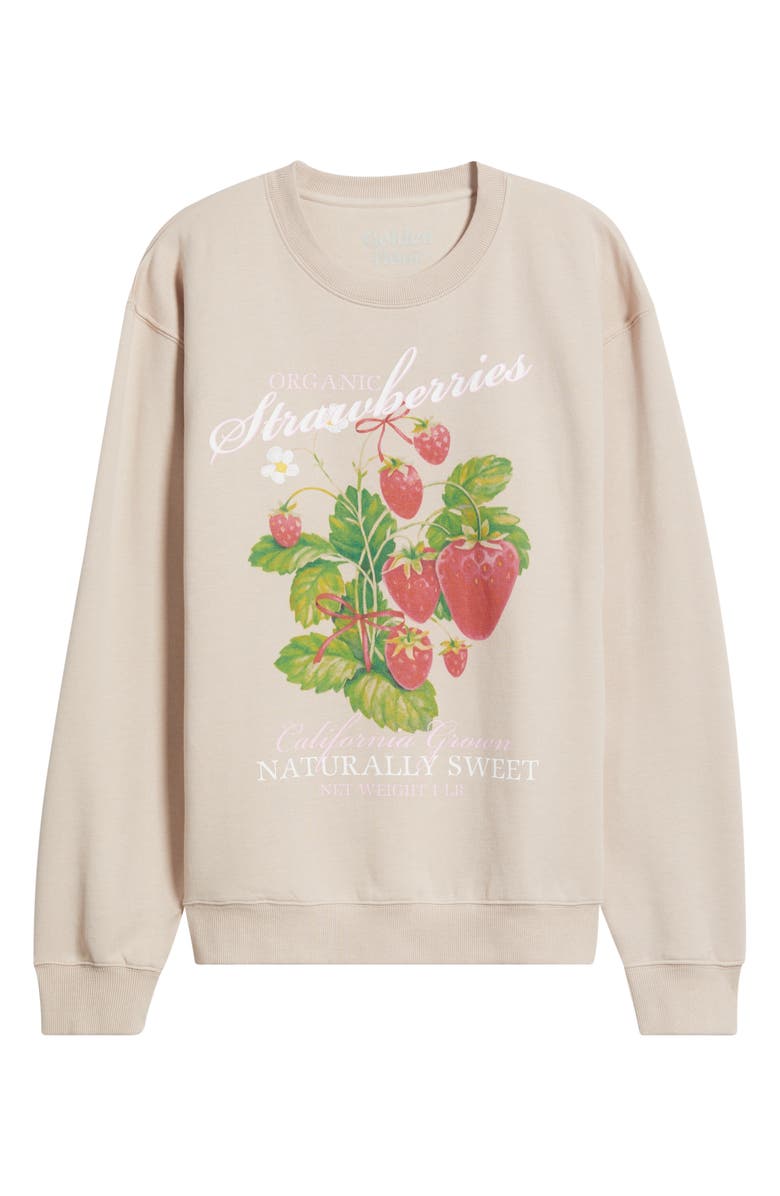 GOLDEN HOUR Strawberry Market Graphic Sweatshirt, Alternate, color, Mushroom