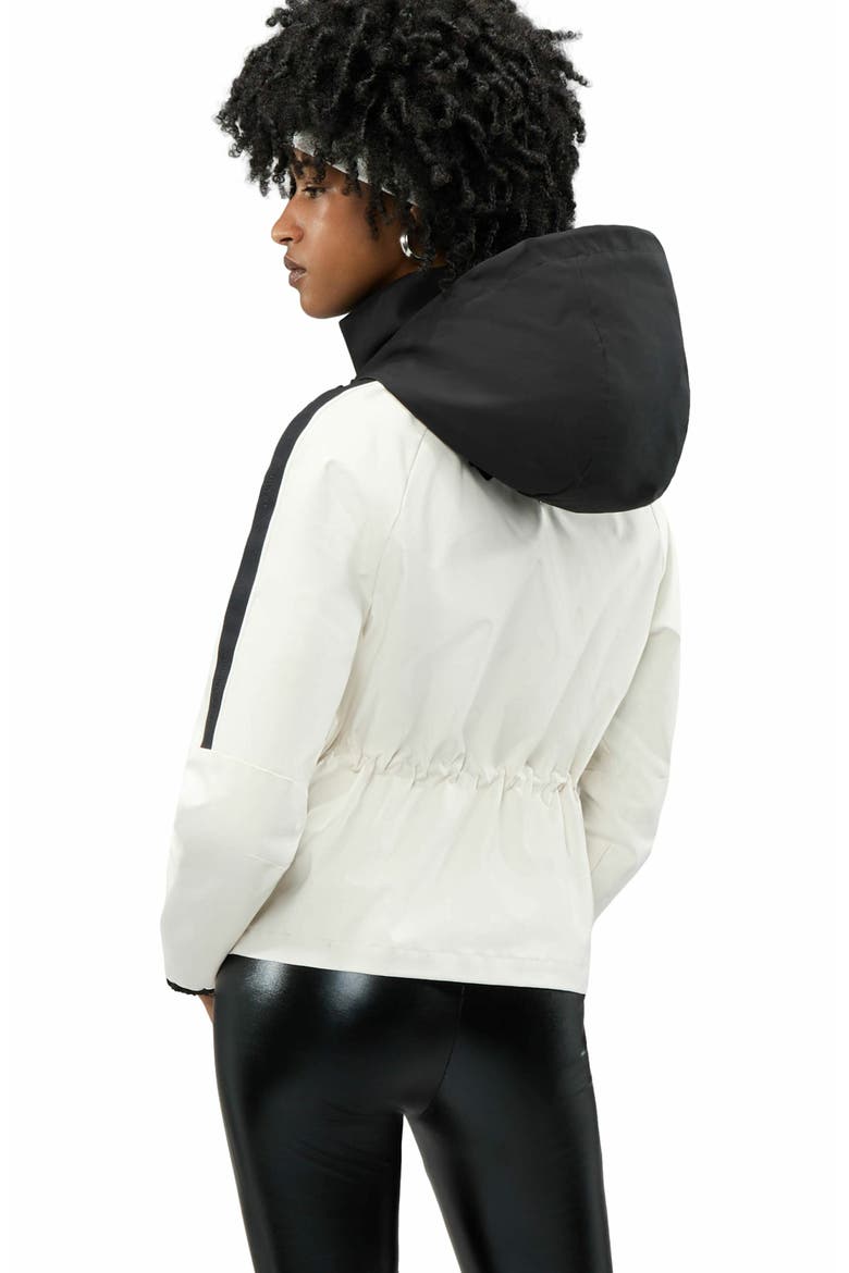 Women's Enneth Hooded Windbreaker with Adjustable waist, Alternate, color, Snow White