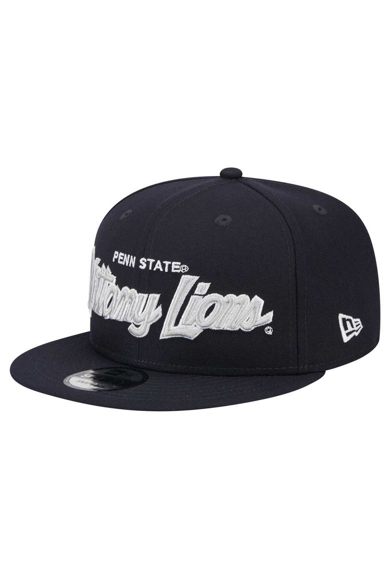 Men's New Era Navy Penn State Nittany Lions Team Script 9FIFTY Snapback Hat, Alternate, color, Navy