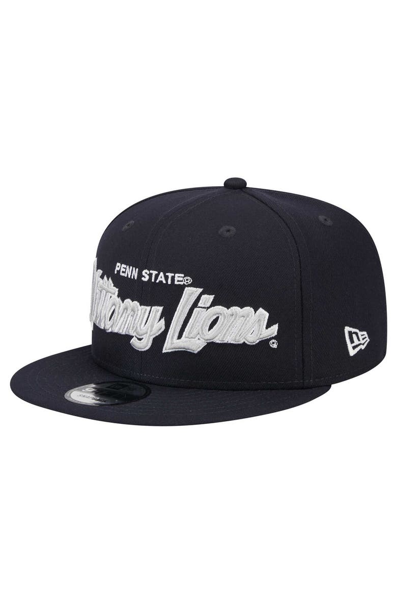 New Era Men's New Era Navy Penn State Nittany Lions Team Script 9FIFTY Snapback Hat, Alternate, color, 