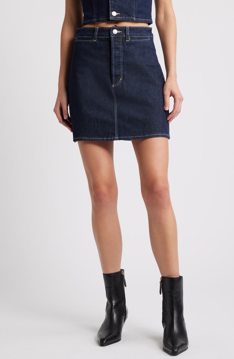 Rolla’s Alice High Waist Denim Miniskirt, Main, color,