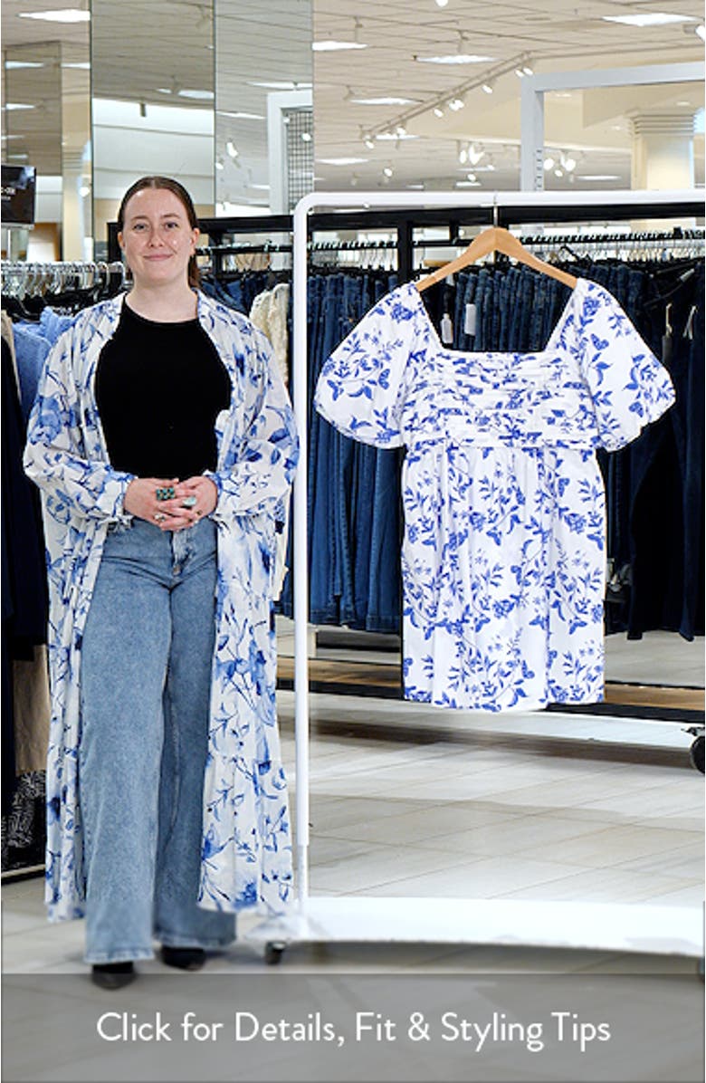 Leya Floral Pleated Mini Dress, sales video thumbnail