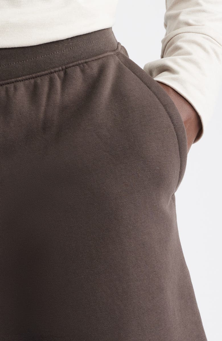 Zella Vital Fleece Performance Shorts, Alternate, color, Brown Mulch