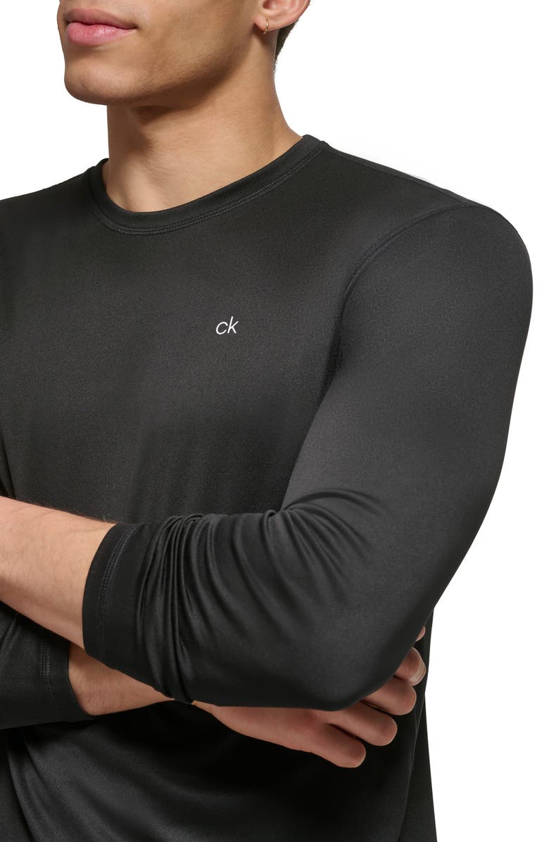 Calvin Klein Long Sleeve Moisture Wicking Top, Alternate, color, 