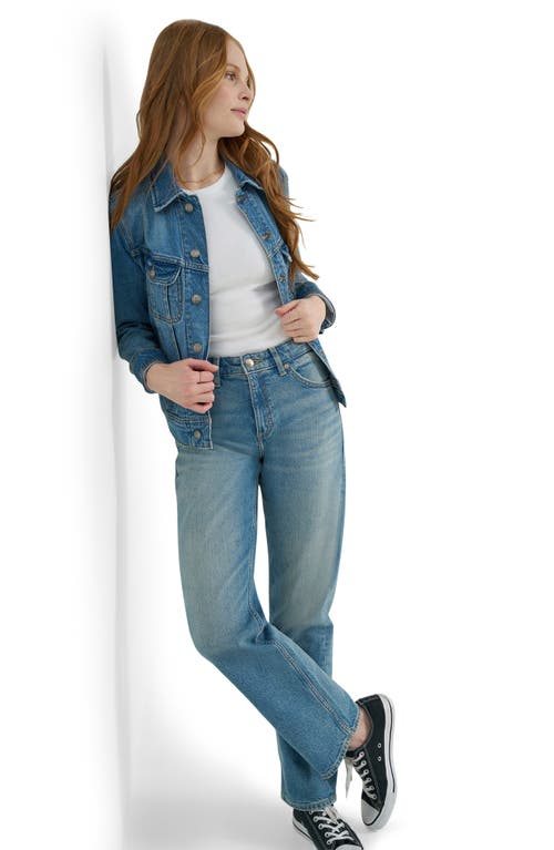 Lee Rider Classic High Waist Straight Leg Jeans In Blue