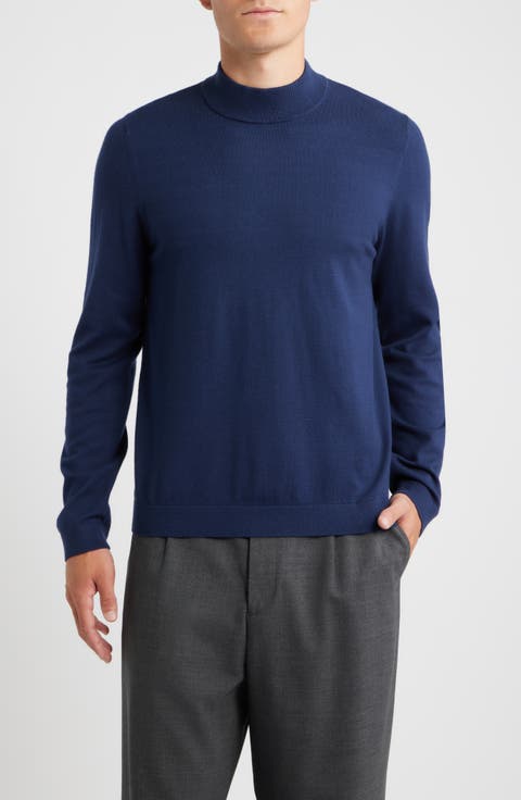 Solid Mock Neck Sweater