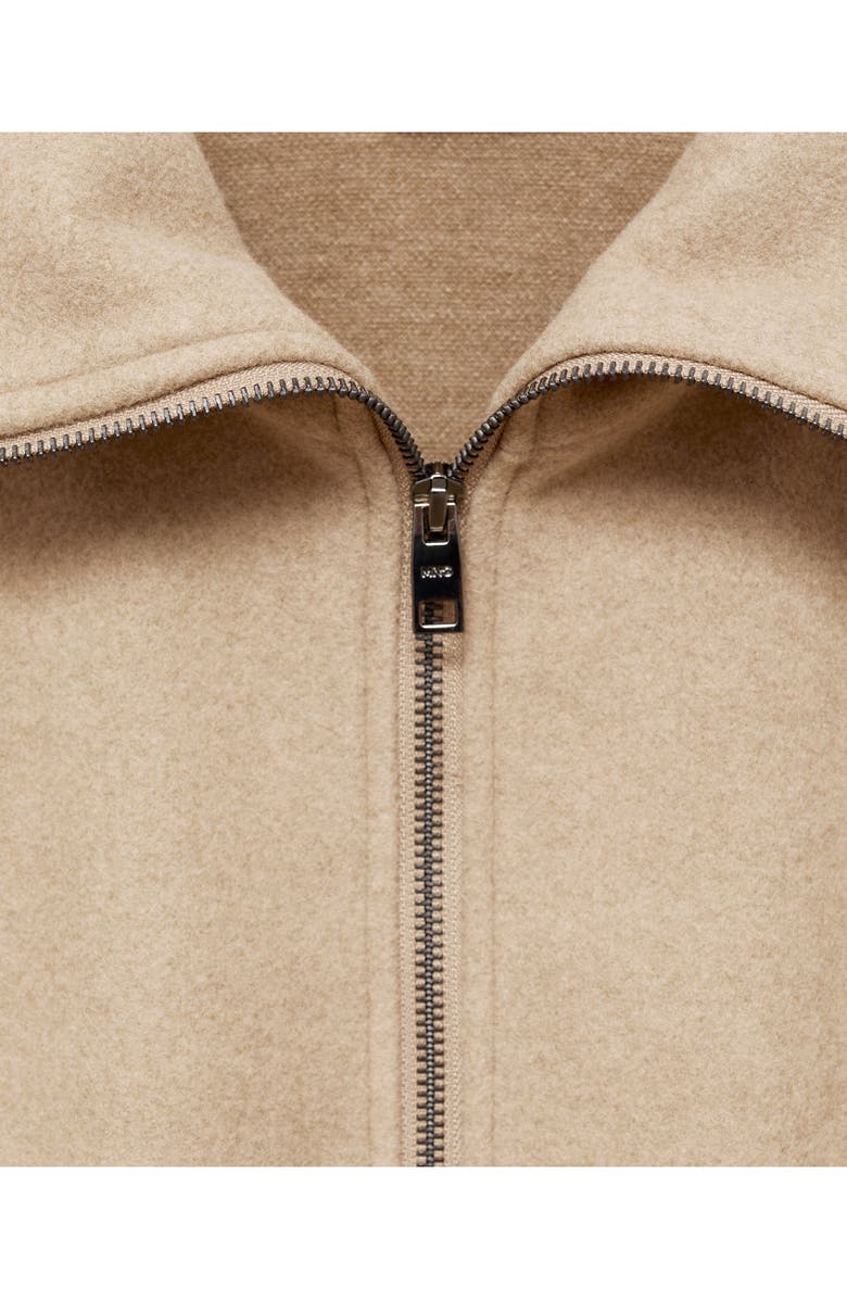 MANGO Regular Fit Sweater Jacket, Alternate, color, Beige