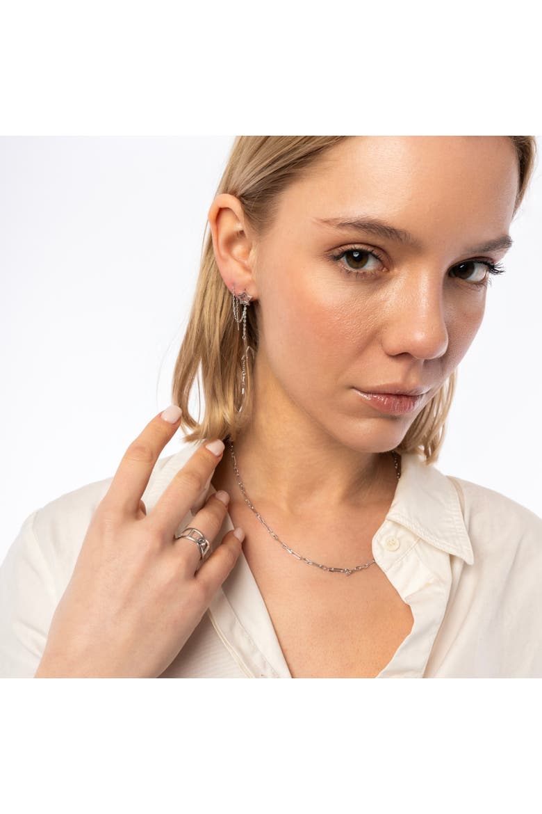 Large Chain Ring Sterling Silver, Alternate, color, Silver