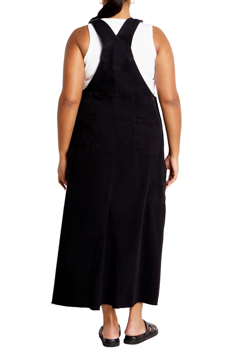 Pinafore Maxi Dress, Alternate, color, BLACK WASH